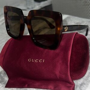 Gucci Tortoise Shell Square Sunglasses